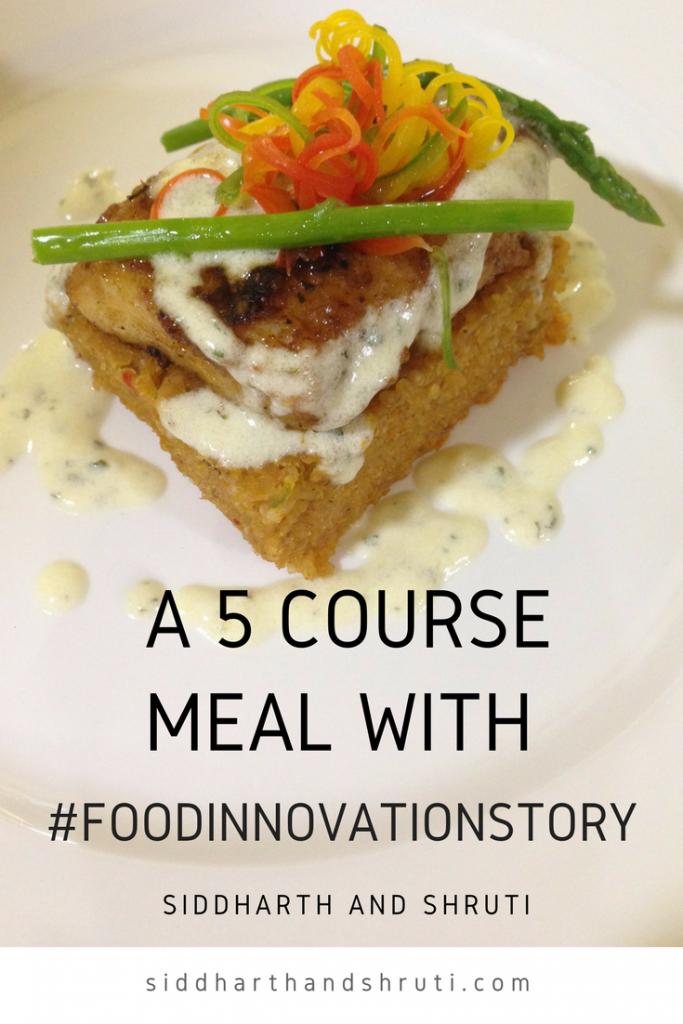 A 5 course meal with Food Innovation Story