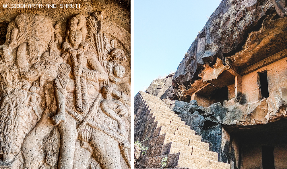 Inscriptions at Bhaja Caves Lonavala