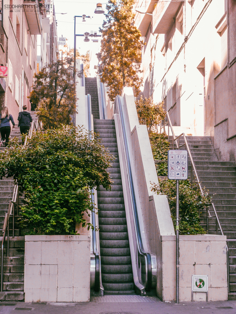 Barcelona Street Escalators