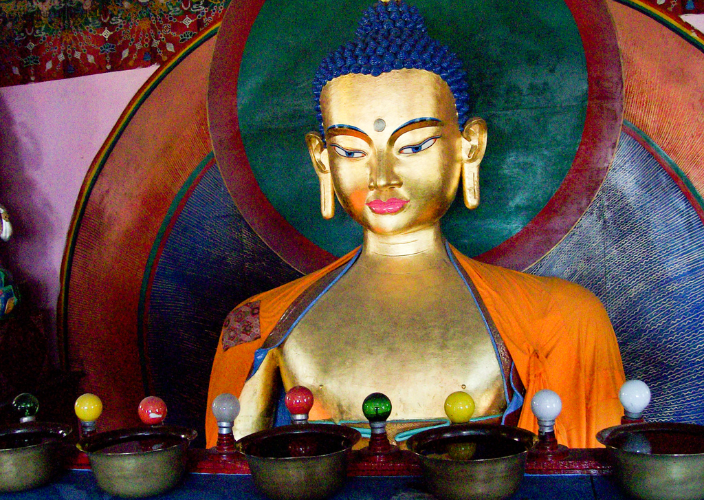 Gadhan Thekchhokling Monastery - Buddha Statue